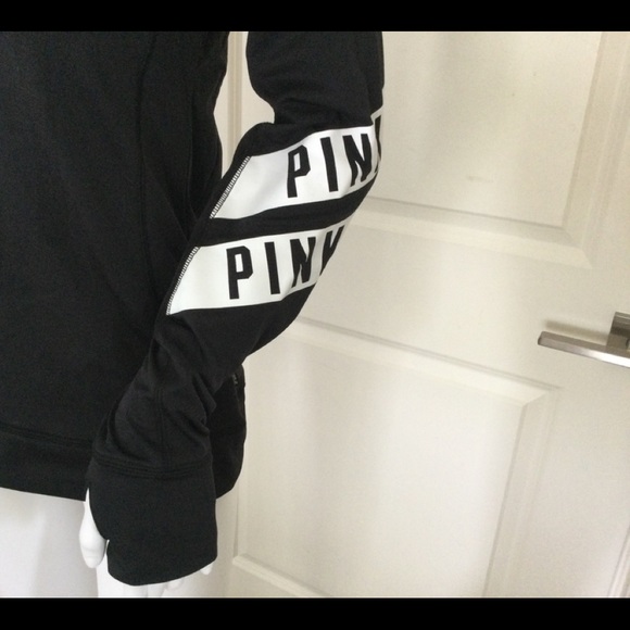 VICTORIA SECRET PINK Ultimate half zip pullover NWT small in black - Picture 7 of 11